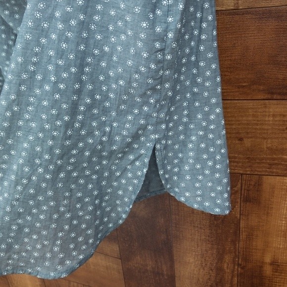 Canda C&A Off The Shoulder Blouse Top Blue Printed Size  XL/ 44 - Picture 6 of 10